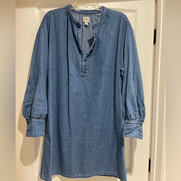 JCREW BLUE JEAN DRESS SIZE MEDIUM - Picture 1 of 4